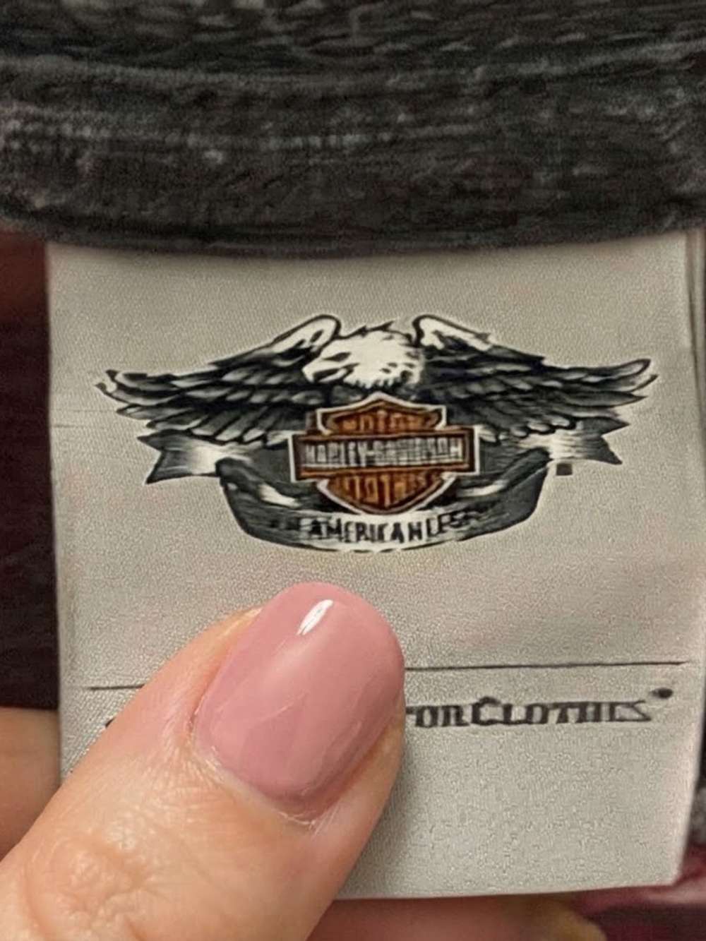 Harley-Davidson Distressed Washout 1/4-Zip Pullover Hoodie - Picture 8 of 9